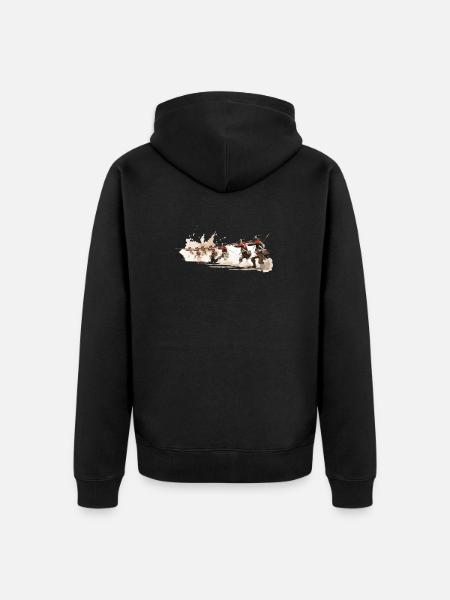 Line infantry 17-18th century infantry - Unisex Premium Organic Zip Hoodie - black