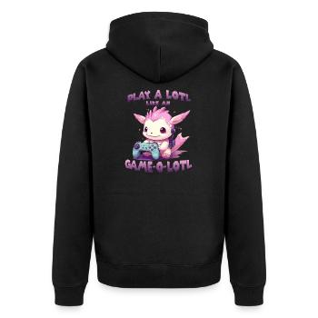 Gamer Axolotl mignon anime Axolotl T pour gaming - Veste à capuche bio Premium Unisexe - noir - Dos - Nico (187cm)