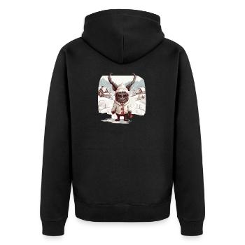 Krampus mask | Krampus costume | Germanic - Unisex Premium Organic Zip Hoodie - black - Back - Nico (187cm)