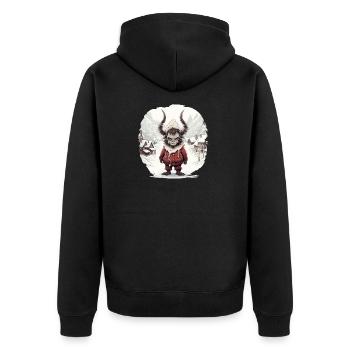 Krampus T | Costume Krampus | Père Noël Kawaii - Veste à capuche bio Premium Unisexe - noir - Dos - Nico (187cm)