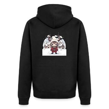 Krampus T Père Noël démoniaque Krampus kawaii - Veste à capuche bio Premium Unisexe - noir - Dos - Nico (187cm)