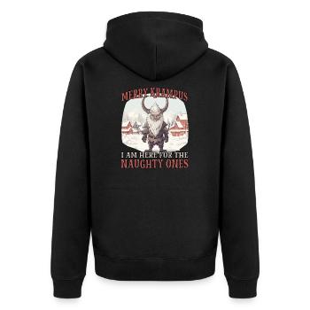 Kawaii Krampus T Costume de Père Noël méchant - Veste à capuche bio Premium Unisexe - noir - Dos - Nico (187cm)