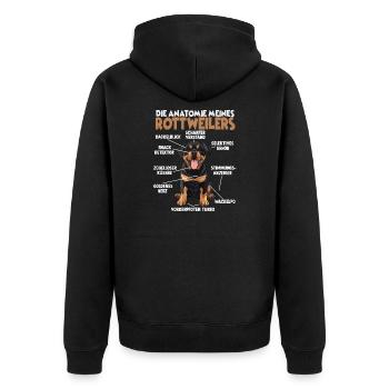 Drôle de Rottweiler T pour les promenades de chiens des propriétaires de chiens - Veste à capuche bio Premium Unisexe - noir - Dos - Nico (187cm)