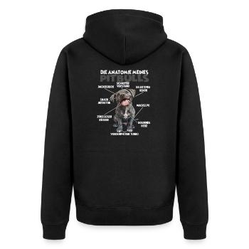 Drôle Pitbull Chien Propriétaire T Pitbull Walk - Veste à capuche bio Premium Unisexe - noir - Dos - Nico (187cm)