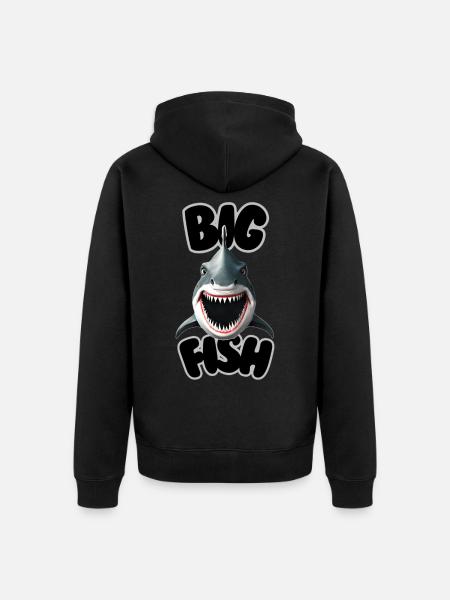 Big Fish - Unisex Premium Bio Zip Hoodie - Schwarz