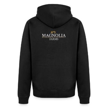 Magnolia Farms Waco Texas Gift - Unisex Premium Organic Zip Hoodie - black - Back - Nico (187cm)