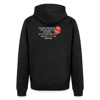 Visage de poulpe drôle de cadeau amical et drôle - Veste à capuche bio Premium Unisexe - noir - Dos - Nico (187cm)