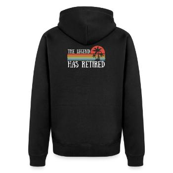 Retraite - Pension - Veste à capuche bio Premium Unisexe - noir - Dos - Nico (187cm)