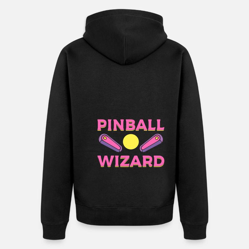 Pinball Wizard Arcade -Techniker - Unisex Premium Bio Zip Hoodie - Schwarz