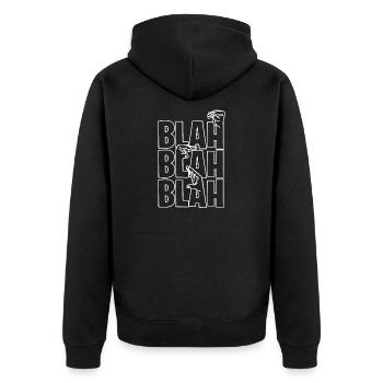 Blah Blah Blah - Veste à capuche bio Premium Unisexe - noir - Dos - Nico (187cm)