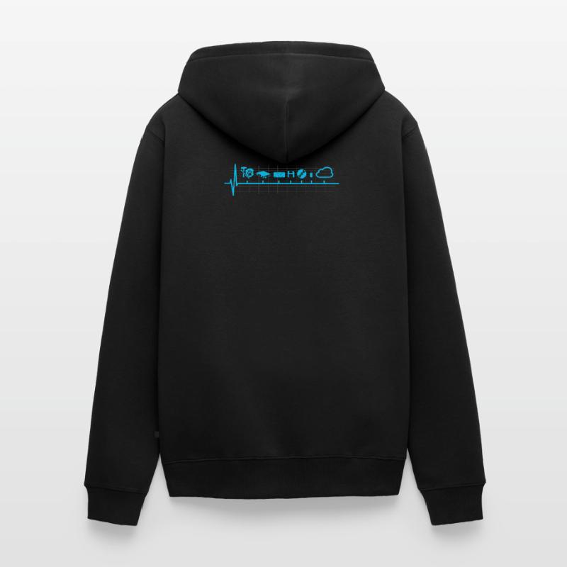 Disk Evolution Nerd Computer Unisex Premium Organic Zip Hoodie