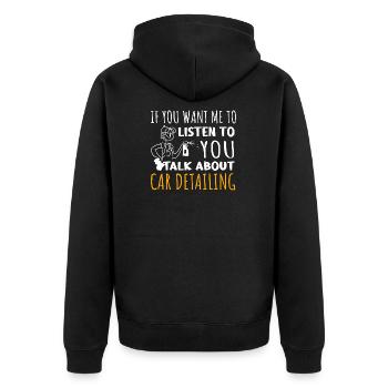 Entretien de la voiture Auto Car Care - Veste à capuche bio Premium Unisexe - noir - Dos - Nico (187cm)