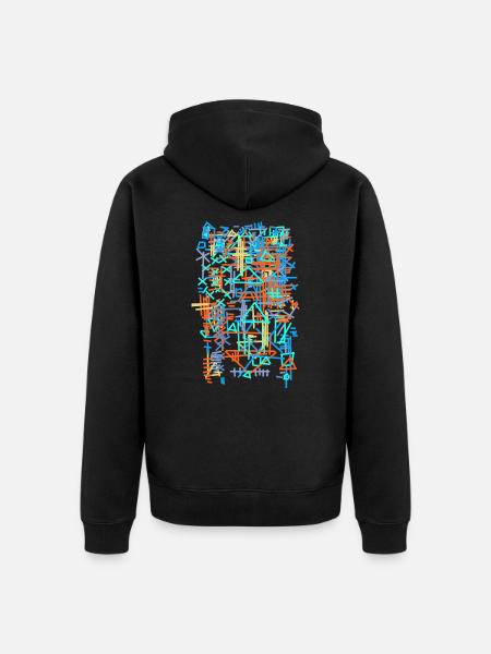 Pattern / Bauhaus carpet - Unisex Premium Organic Zip Hoodie - black