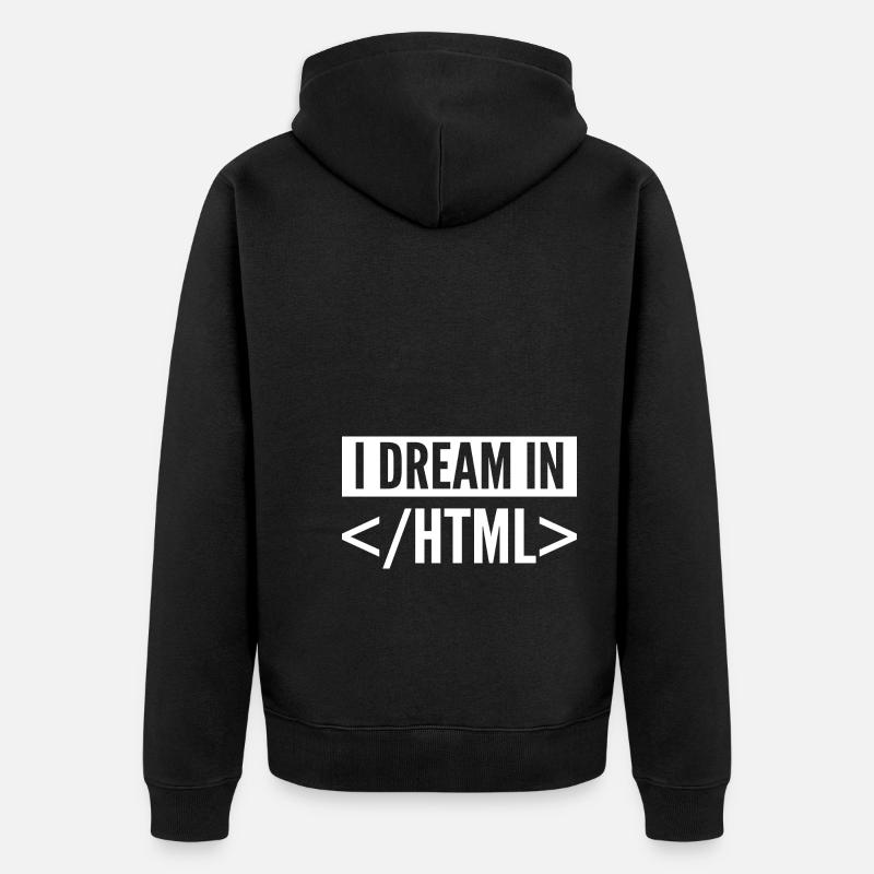 Lustige Codierung Web-Entwickler - Unisex Premium Bio Zip Hoodie - Schwarz
