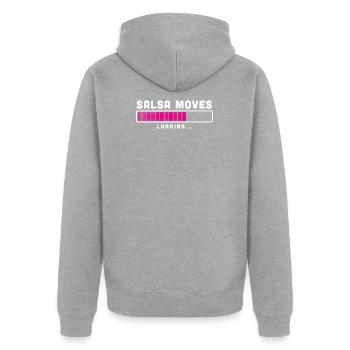 Salsa moves funny salsa dancer gift - Unisex Premium Organic Zip Hoodie - heather grey - Back - Nico (187cm)