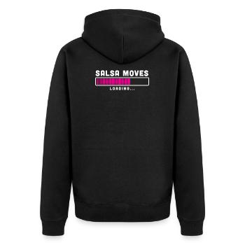 Salsa bewegt lustige Salsa-Tänzerin Geschenk - Unisex Premium Bio Zip Hoodie - Schwarz - Hinten - Nico (187cm)