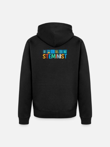 Steminist Women Science Gift Saying - Unisex Premium Organic Zip Hoodie - black