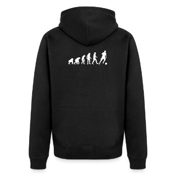 Footballer cadeau Evolution Football T-shirt - Veste à capuche bio Premium Unisexe - noir - Dos - Nico (187cm)