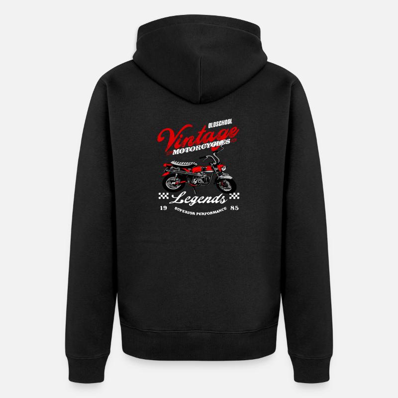 Mokick Moped Dax Culte - Veste à capuche bio Premium Unisexe - noir