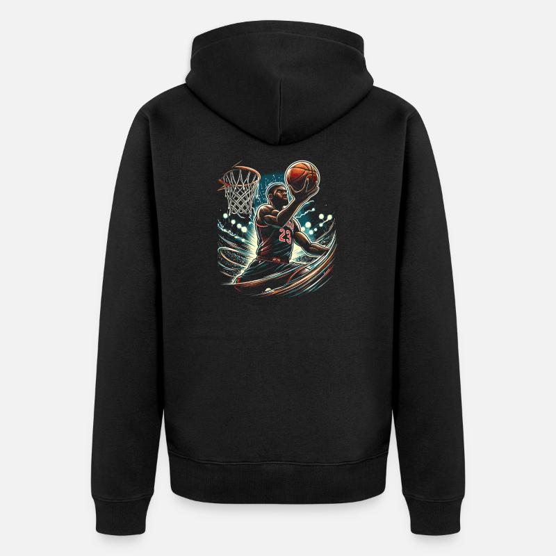 Basketteur - Veste à capuche bio Premium Unisexe - noir