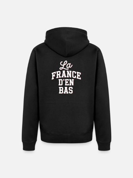 La France d'en bas - Veste à capuche bio Premium Unisexe - noir