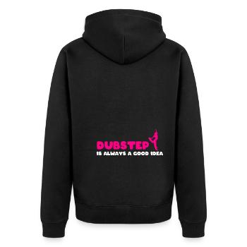 Dubstep-Liebhaber Dubstep-Künstler - Unisex Premium Bio Zip Hoodie - Schwarz - Hinten - Nico (187cm)