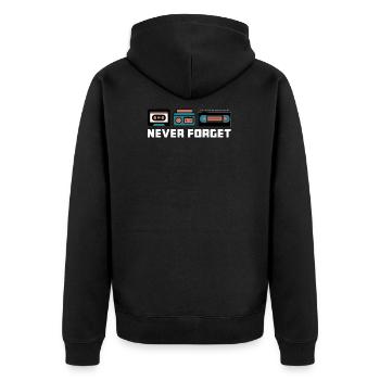 Never Forget - Veste à capuche bio Premium Unisexe - noir - Dos - Nico (187cm)