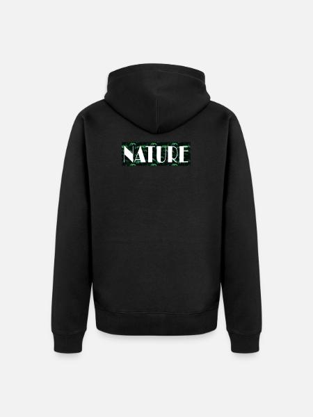 Nature - Unisex Premium Organic Zip Hoodie - black
