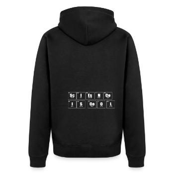 Science Is Cool Chemiker - Unisex Premium Bio Zip Hoodie - Schwarz - Hinten - Nico (187cm)