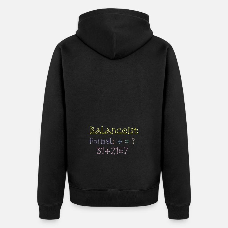 Équilibriste #1Neu 5 - Veste à capuche bio Premium Unisexe - noir