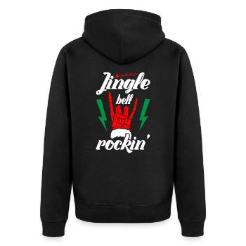 Jingle bell Rockin Musique de Noël - Veste à capuche bio Premium Unisexe - noir - Dos - Nico (187cm)