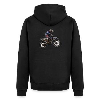 enduro - Veste à capuche bio Premium Unisexe - noir - Dos - Nico (187cm)