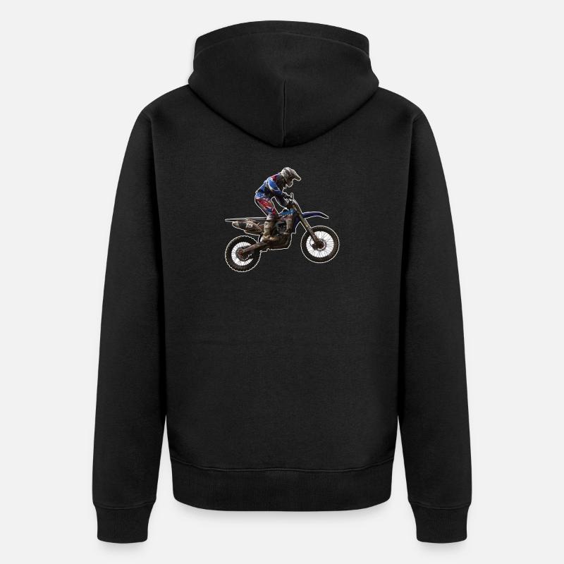enduro - Unisex Premium Bio Zip Hoodie - Schwarz