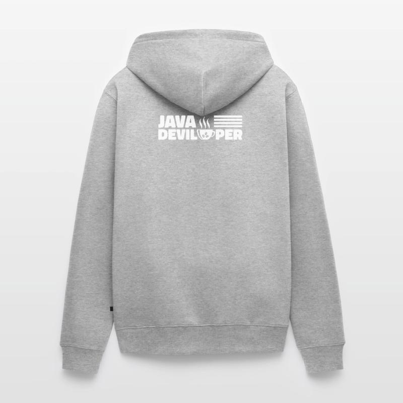 Java Developer with Coffee Unisex Premium Organic Zip Hoodie