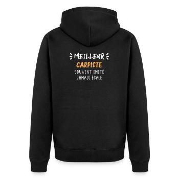 Souvent imité jamais égalé meilleur carpiste - Veste à capuche bio Premium Unisexe - noir - Dos - Nico (187cm)