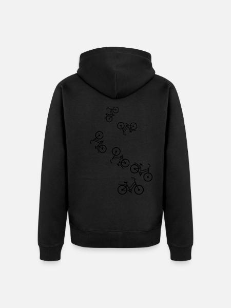 Bicycle Icon - Unisex Premium Organic Zip Hoodie - black