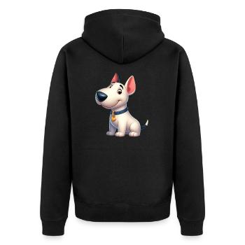 bull terrier - Veste à capuche bio Premium Unisexe - noir - Dos - Nico (187cm)