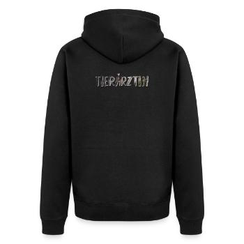 Tierarzt Haustier Tierpfleger Tierarzthelfer - Unisex Premium Bio Zip Hoodie - Schwarz - Hinten - Nico (187cm)