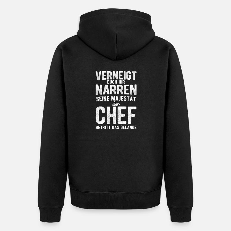 Chef Spruch - Unisex Premium Bio Zip Hoodie - Schwarz