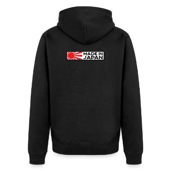 Made in Japan JDM Tuning Auto Motorsport retro - Veste à capuche bio Premium Unisexe - noir - Dos - Nico (187cm)