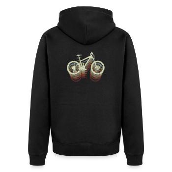VTT Cadeau Enfants Vélo VTT Downhill - Veste à capuche bio Premium Unisexe - noir - Dos - Nico (187cm)