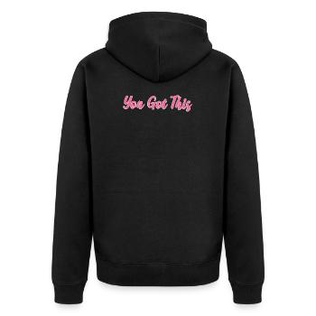 You got this optimistic and confident poison - Unisex Premium Organic Zip Hoodie - black - Back - Nico (187cm)