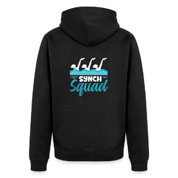 Synch Squad Artistic Swimming Design - Veste à capuche bio Premium Unisexe - noir - Dos - Nico (187cm)