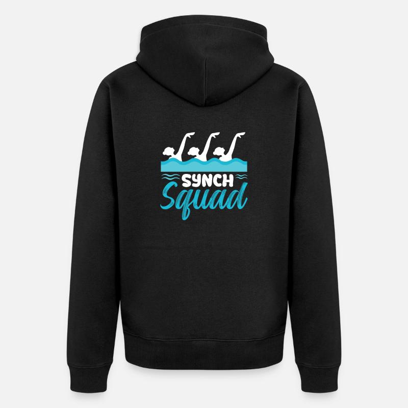 Synch Squad Artistic Swimming Design - Veste à capuche bio Premium Unisexe - noir