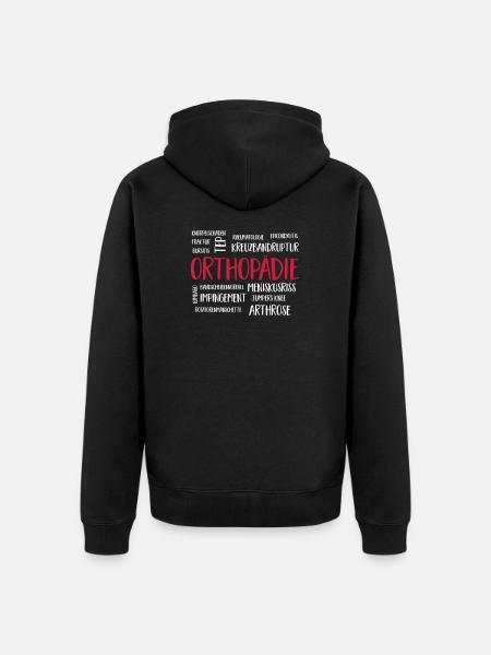 orthopädie cloud - Unisex Premium Bio Zip Hoodie - Schwarz