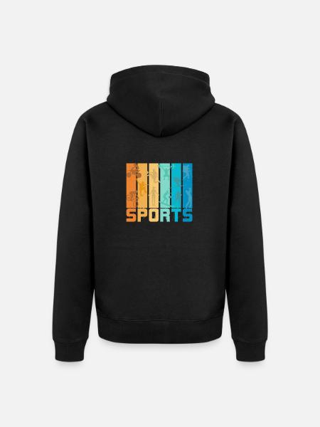 Sports - Unisex Premium Organic Zip Hoodie - black