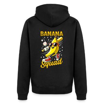Retro Banana Novelty Men Women Kids Funny Banana - Veste à capuche bio Premium Unisexe - noir - Dos - Nico (187cm)