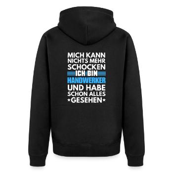 Artisan non choquable - Veste à capuche bio Premium Unisexe - noir - Dos - Nico (187cm)