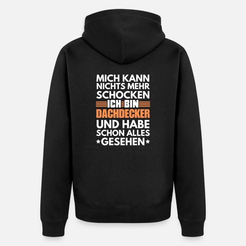 Non-shockable roofer - Unisex Premium Organic Zip Hoodie - black