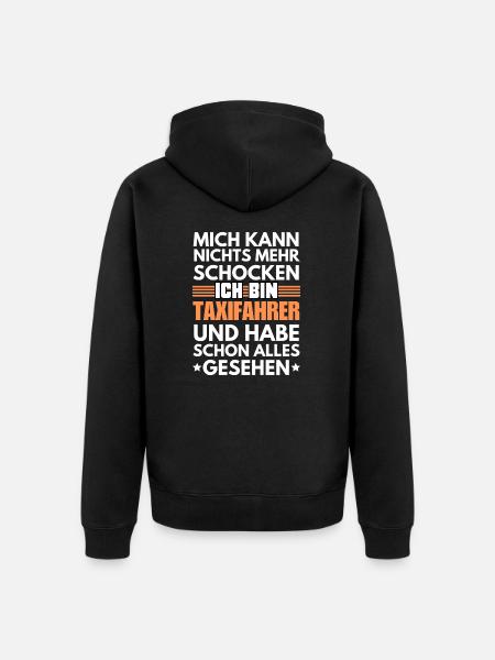 Non-shockable taxi driver - Unisex Premium Organic Zip Hoodie - black